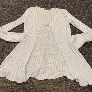 Light Blue Shimmer Cardigan sz. L